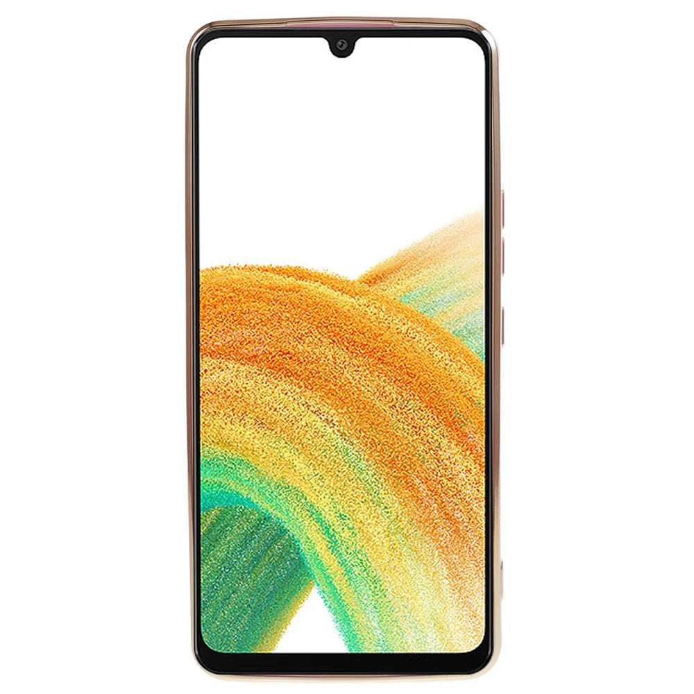 For Samsung Galaxy A33 5G Glossy Shockproof Protective Case 6D Electroplating TPU Phone Cover - Purple - 2