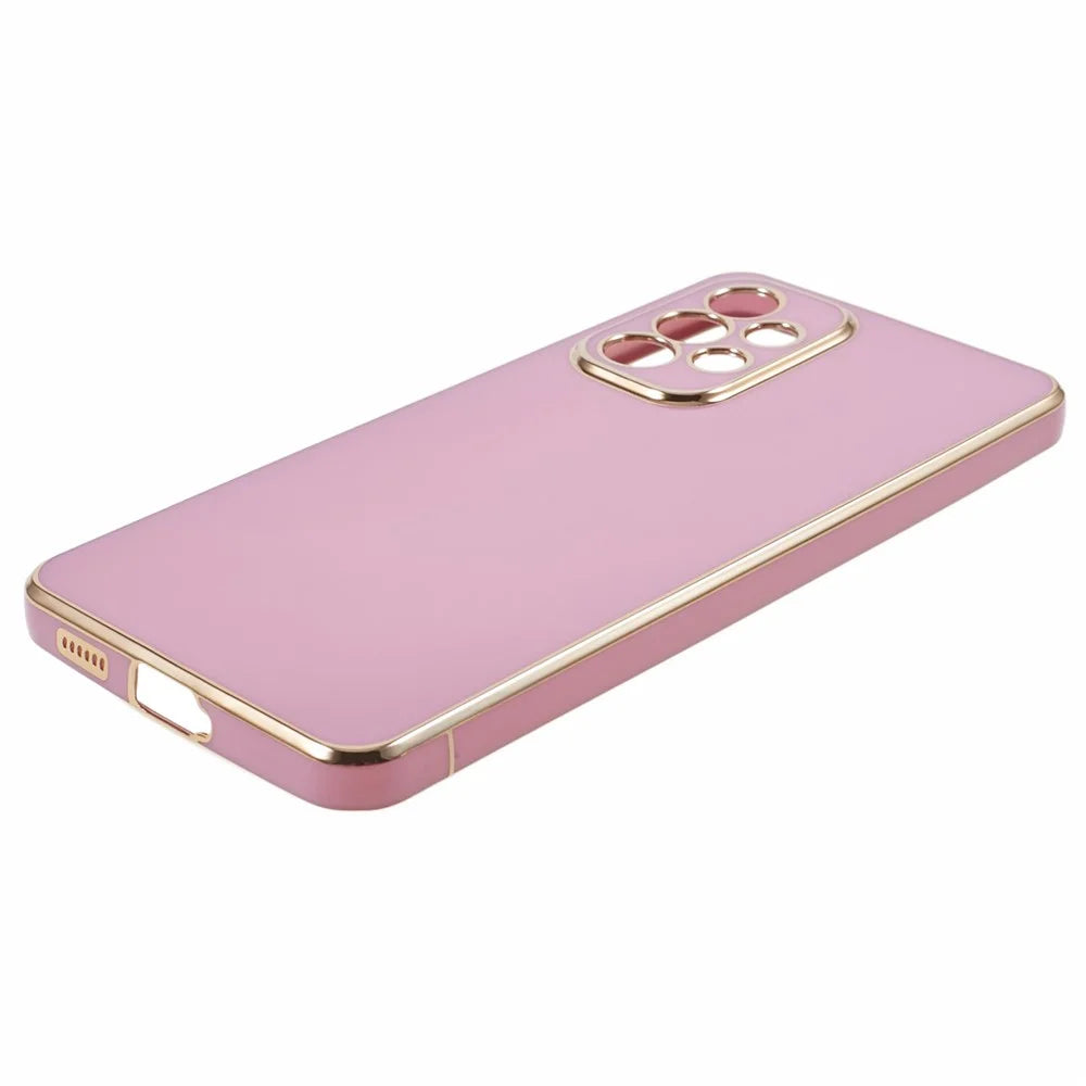 For Samsung Galaxy A33 5G Glossy Shockproof Protective Case 6D Electroplating TPU Phone Cover - Purple - 4