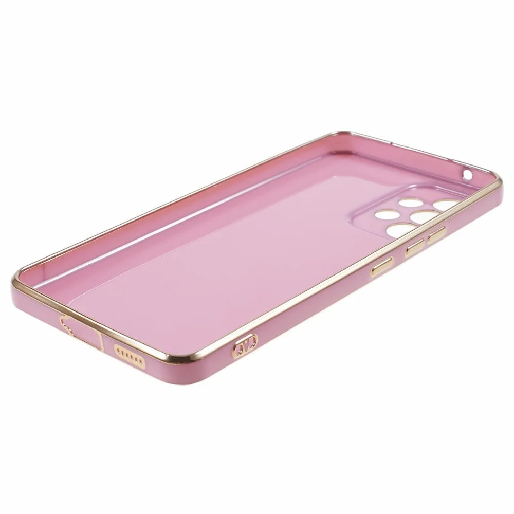 For Samsung Galaxy A33 5G Glossy Shockproof Protective Case 6D Electroplating TPU Phone Cover - Purple - 6