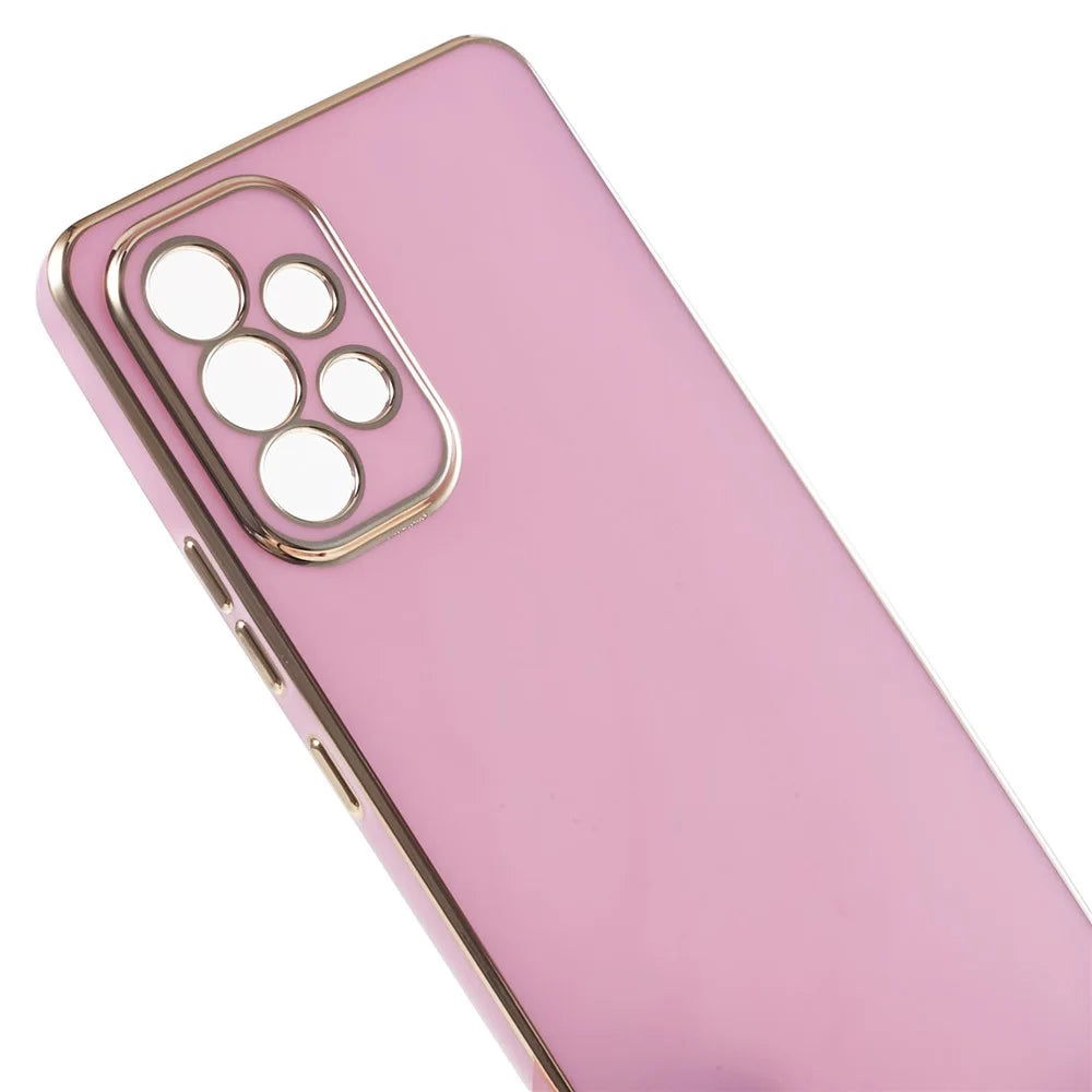 For Samsung Galaxy A33 5G Glossy Shockproof Protective Case 6D Electroplating TPU Phone Cover - Purple - 7