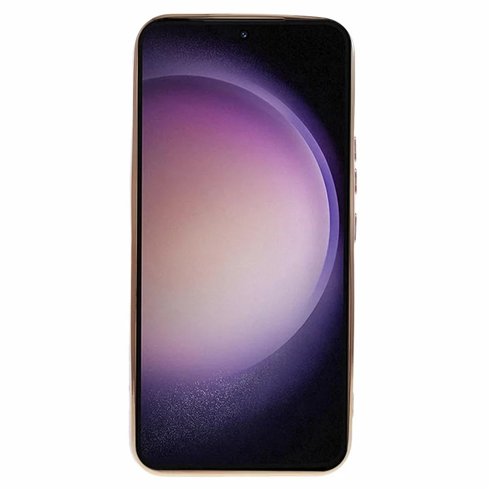 Soft TPU Case for Samsung Galaxy S23 FE , Glossy 6D Electroplating Phone Protective Back Cover - Purple - 2