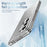 For Samsung Galaxy Z Fold5 5G Hinge Protection Phone Case Electroplating PC Phone Cover with Kickstand - Silver - 4