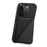 Protective Phone Case for iPhone 15 Pro Card Slot Kickstand Case Calf Texture PU+PC+TPU Phone Cover - Black - 2