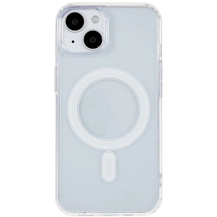 For iPhone 15 Plus Clear Magnetic Phone Case Compatible with MagSafe Acrylic + TPU Drop-proof Cover - 2