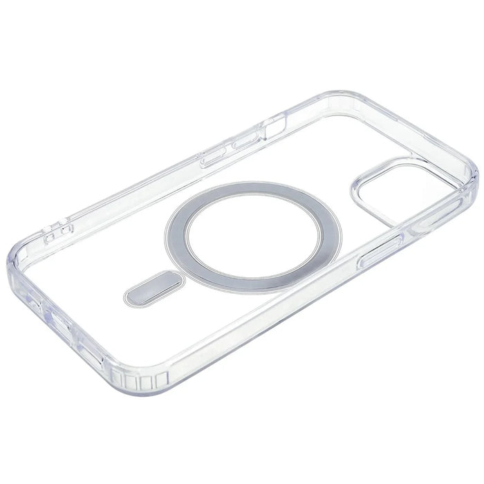 For iPhone 15 Plus Clear Magnetic Phone Case Compatible with MagSafe Acrylic + TPU Drop-proof Cover - 5