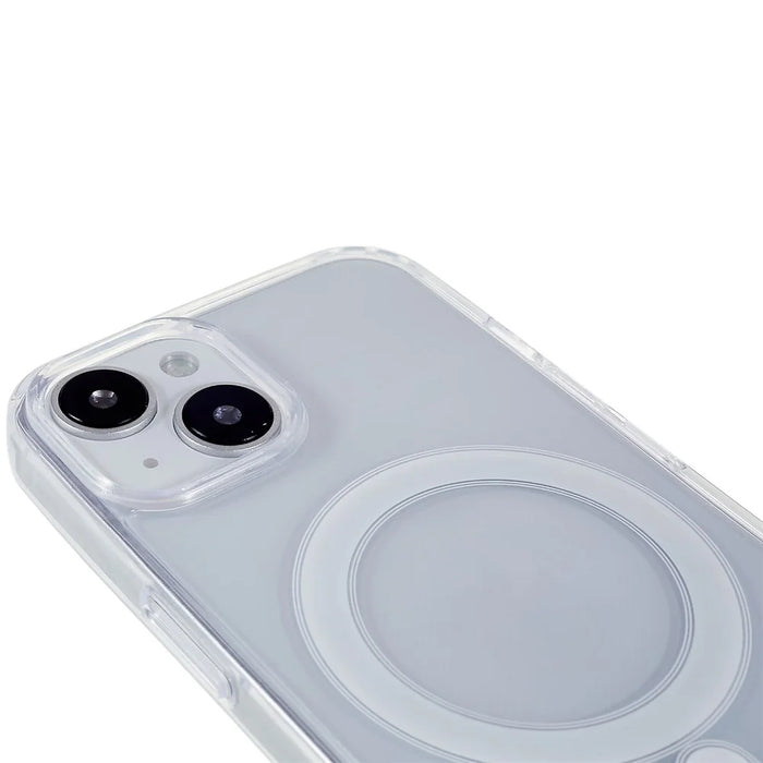 For iPhone 15 Plus Clear Magnetic Phone Case Compatible with MagSafe Acrylic + TPU Drop-proof Cover - 6