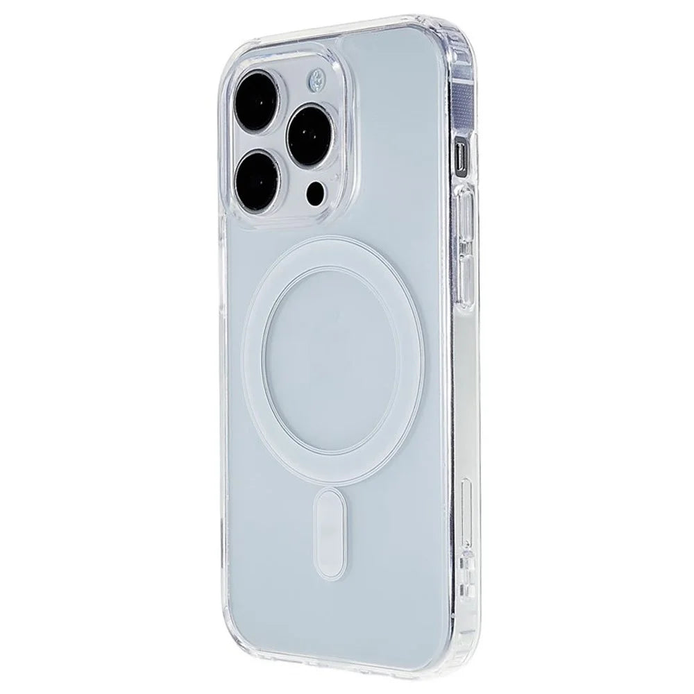 For iPhone 15 Pro Acrylic+TPU Clear Anti-scratch Cover Magnetic Phone Case Compatible with MagSafe - 1