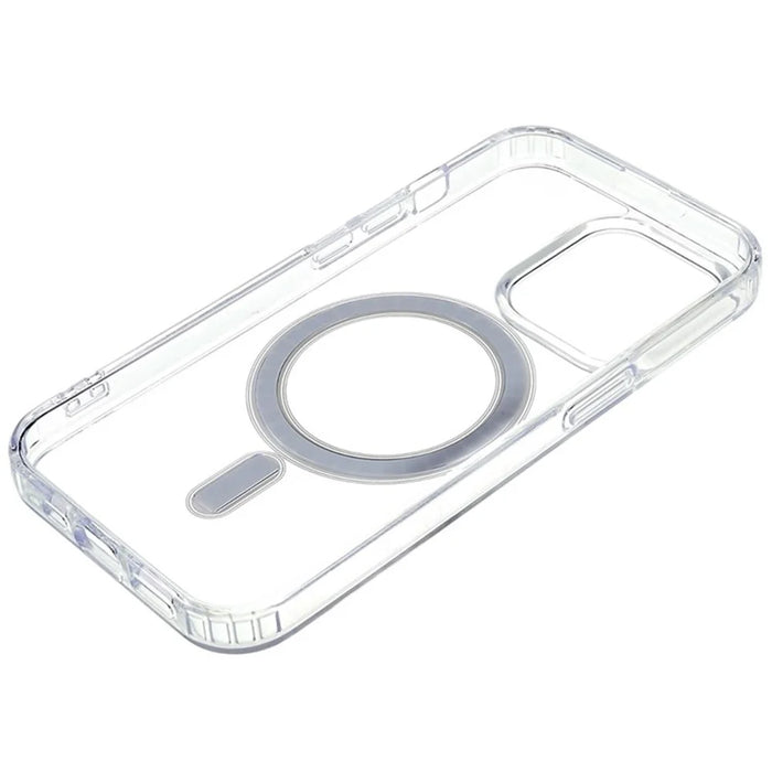 For iPhone 15 Pro Acrylic+TPU Clear Anti-scratch Cover Magnetic Phone Case Compatible with MagSafe - 5