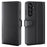 For Samsung Galaxy F34 5G / M34 5G Case Genuine Split Leather Phone Cover with Wallet Stand - Black - 1