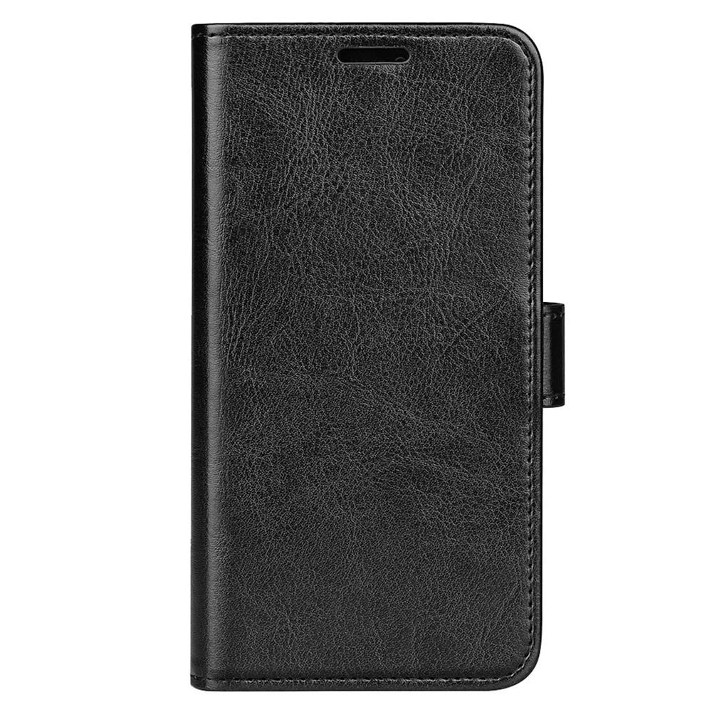 For Samsung Galaxy F34 5G / M34 5G Anti-Scratch PU Leather Cell Phone Cover Stand Crazy Horse Texture Wallet Case - Black - 6