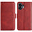 For Nothing Phone (2) Shockproof Calf Texture Phone Stand Case Wallet PU Leather Cell Phone Cover - Red - 1