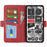 For Nothing Phone (2) Shockproof Calf Texture Phone Stand Case Wallet PU Leather Cell Phone Cover - Red - 2