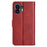 For Nothing Phone (2) Shockproof Calf Texture Phone Stand Case Wallet PU Leather Cell Phone Cover - Red - 7