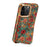 For iPhone 15 Pro Max Card Slots Kickstand Phone Case PU Leather Coated PC+TPU Flower Pattern Printed Cover - Blue - 4