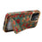For iPhone 15 Pro Max Card Slots Kickstand Phone Case PU Leather Coated PC+TPU Flower Pattern Printed Cover - Blue - 5