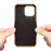 For iPhone 15 Pro Max Card Slots Kickstand Phone Case PU Leather Coated PC+TPU Flower Pattern Printed Cover - Blue - 7