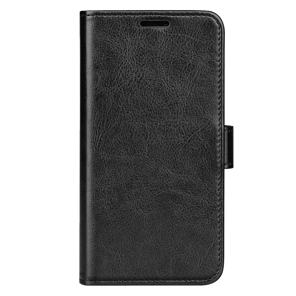 For Realme 11x 5G / 11 5G (Global) Drop Protection Phone Shell Wallet Case Crazy Horse Texture PU Leather Stand Cover - Black - 7