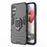 For Samsung Galaxy S23 FE Hybrid Hard PC Soft TPU Phone Case Ring Holder Kickstand Cover - Black - 1