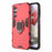For Samsung Galaxy F34 5G / M34 5G Hard PC Soft TPU Back Cover Rotatable Ring Holder Kickstand Phone Case - Red - 1