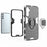 For Samsung Galaxy F34 5G / M34 5G Hard PC Soft TPU Back Cover Rotatable Ring Holder Kickstand Phone Case - Red - 4