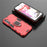 For Samsung Galaxy F34 5G / M34 5G Hard PC Soft TPU Back Cover Rotatable Ring Holder Kickstand Phone Case - Red - 6