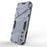 PC+TPU Dual Layer Case for Samsung Galaxy S23 FE , Kickstand Protective Cell Phone Cover - Grey - 5