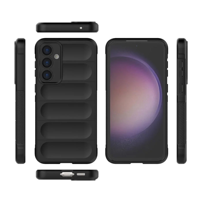 Rugged TPU Shell for Samsung Galaxy S23 FE , Anti-slip Drop Protection Phone Case - Black - 6