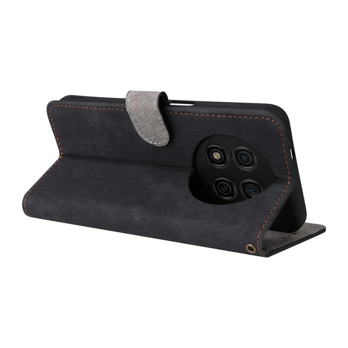 For Ulefone Note 15 Wallet Phone Case Anti-Scratch RFID Blocking Leather Cover with Strap - Black - 4