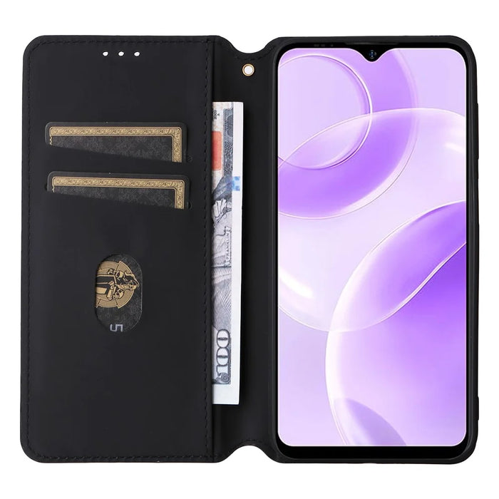 For Ulefone Note 15 Rhombus Imprinted Wallet Phone Case Leather Stand Phone Cover - Black - 2