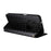 For Ulefone Note 15 Rhombus Imprinted Wallet Phone Case Leather Stand Phone Cover - Black - 4