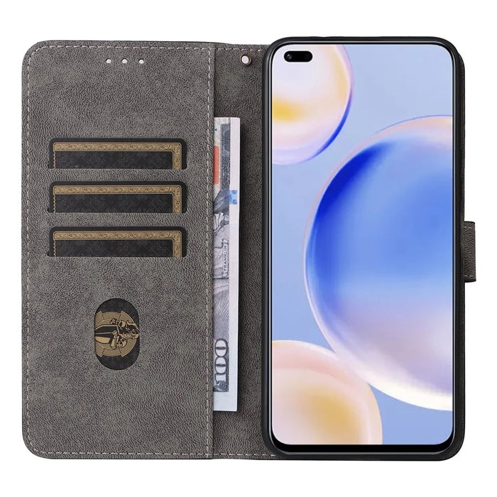 Wallet Phone Case for Wiko Hi Enjoy 60 Pro 5G Anti-Drop RFID Blocking Leather Flip Cover with Strap - Green - 2