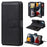 For iPhone 15 Leather Case with 10 Card Holder Phone Cover Stand - Black - 1