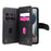 For iPhone 15 Leather Case with 10 Card Holder Phone Cover Stand - Black - 2