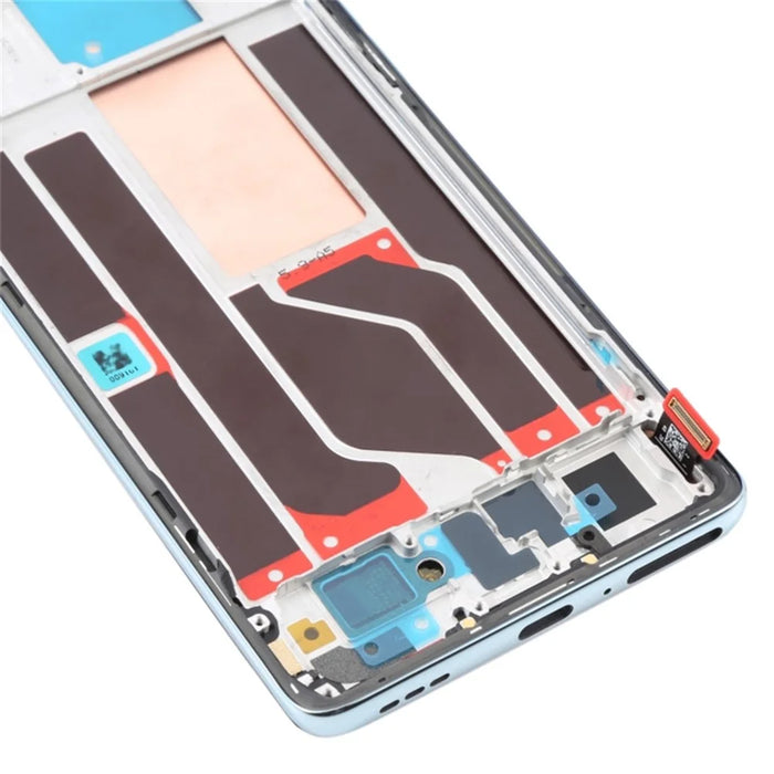 For Oppo Reno6 Pro 5G OEM Grade S AMOLED Screen and Digitizer Assembly + Frame Part (without Logo) - Blue - 4