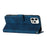 YX0040 For iPhone 15 Pro Max Leather Wallet Case Imprinted Flip Stand Smartphone Cover - Sapphire - 3