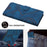 YX0040 For iPhone 15 Pro Max Leather Wallet Case Imprinted Flip Stand Smartphone Cover - Sapphire - 5