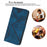 YX0040 For iPhone 15 Pro Max Leather Wallet Case Imprinted Flip Stand Smartphone Cover - Sapphire - 6