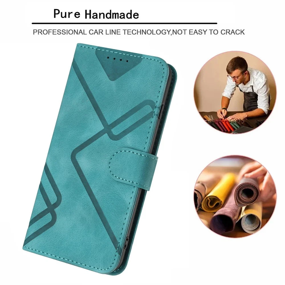YX0040 For iPhone 15 Plus Anti-drop Leather Case Imprinted Wallet Stand Phone Cover - Baby Blue - 6