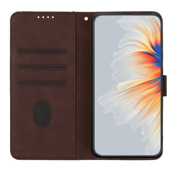 YX003 For iPhone 15 Pro PU Leather Phone Case Imprinted Wallet Stand Anti-drop Cover - Brown - 2
