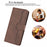 YX003 For iPhone 15 Pro PU Leather Phone Case Imprinted Wallet Stand Anti-drop Cover - Brown - 5