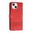YX0010 Series for iPhone 15 Imprinted Stand Phone Case PU Leather Wallet Protective Cover - Red - 5