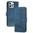 YX0010 Series for iPhone 15 Pro Max Imprinted Phone Case Leather Wallet Stand Shockproof Cover - Sapphire - 1