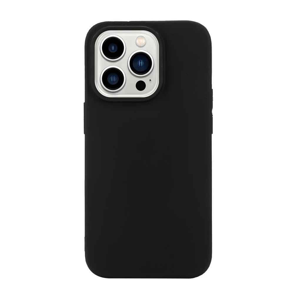 For iPhone 15 Pro Max Matte TPU Phone Back Cover Anti-fingerprint Mobile Phone Protective Case - Black - 1