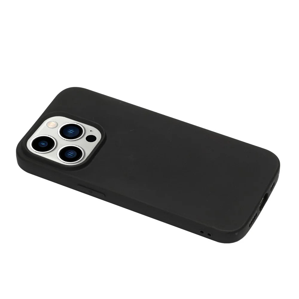 For iPhone 15 Pro Max Matte TPU Phone Back Cover Anti-fingerprint Mobile Phone Protective Case - Black - 2