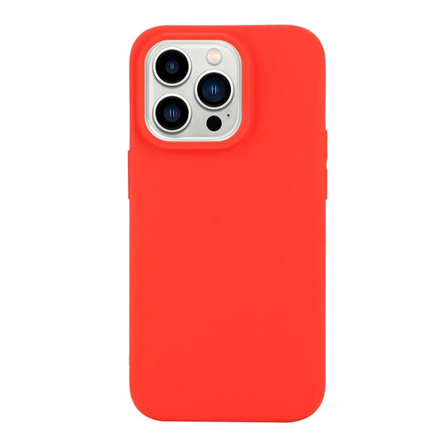 For iPhone 15 Pro Matte Soft TPU Phone Case Ultra Slim Anti-fingerprint Mobile Phone Back Cover - Red - 1