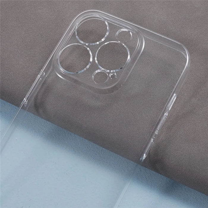 100PCS For iPhone 15 Pro Max Super Clear Plastic Phone Cover Hard Smartphone Case HD Transparent Shell - 7