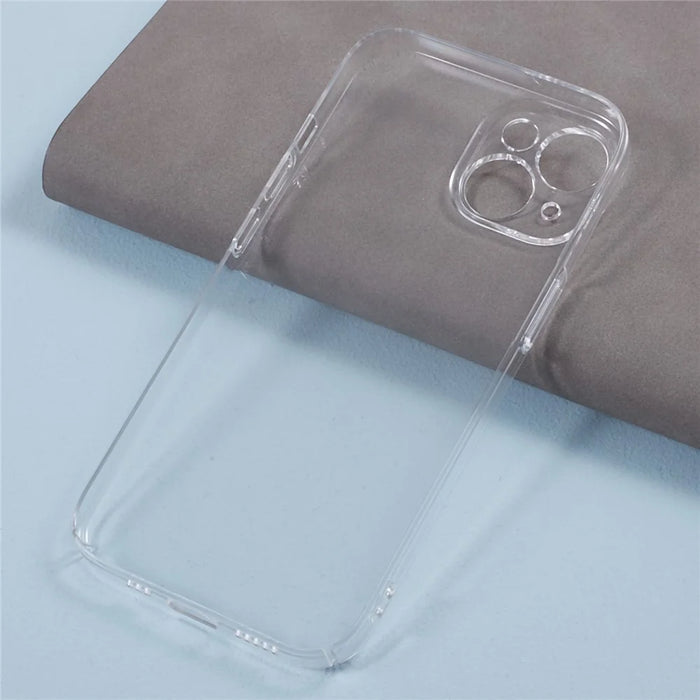 100PCS For iPhone 15 Slim-Fit Clear Plastic Cell Phone Cover Hard Phone Case HD Transparent Shell - 6