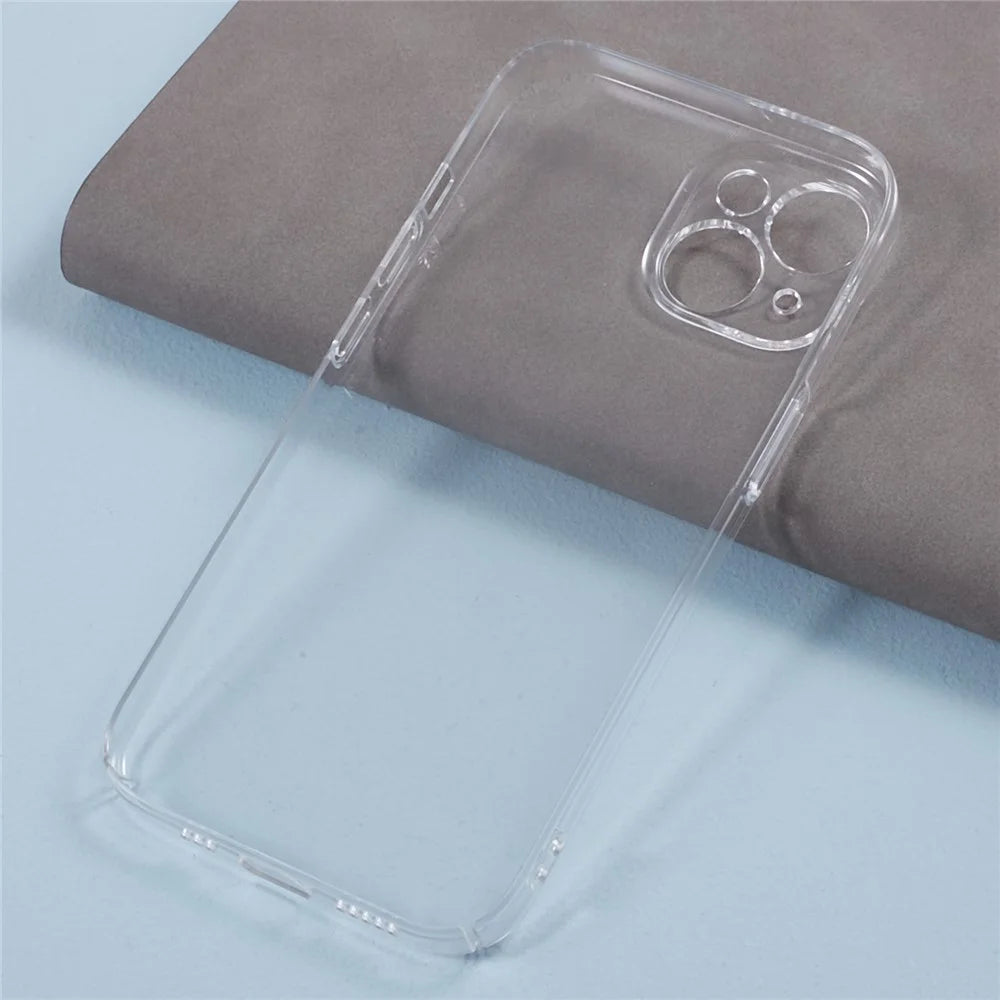 100PCS For iPhone 13 Clear Plastic Cell Phone Cover Slim-Fit Hard Phone Case HD Transparent Shell - 6