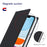 VILI DMX Series Card Holder Phone Case for iPhone 15 Pro Max , Stand Leather Phone Cover - Black - 6
