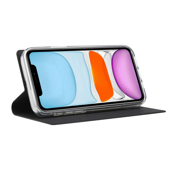 VILI DMX Series Card Holder Phone Case for iPhone 15 Pro Max , Stand Leather Phone Cover - Black - 7